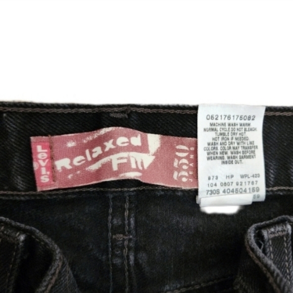 Levi Strauss Black Jeans Denim Black Washed Slim Size 16 W26 L28 - Picture 3 of 12